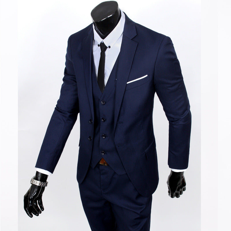 Modern Slim-Fit Three-Piece Suit
