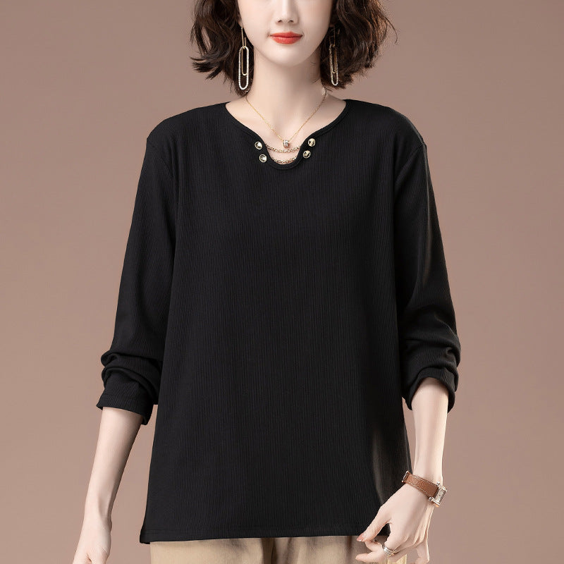 Long sleeved loose T-shirt