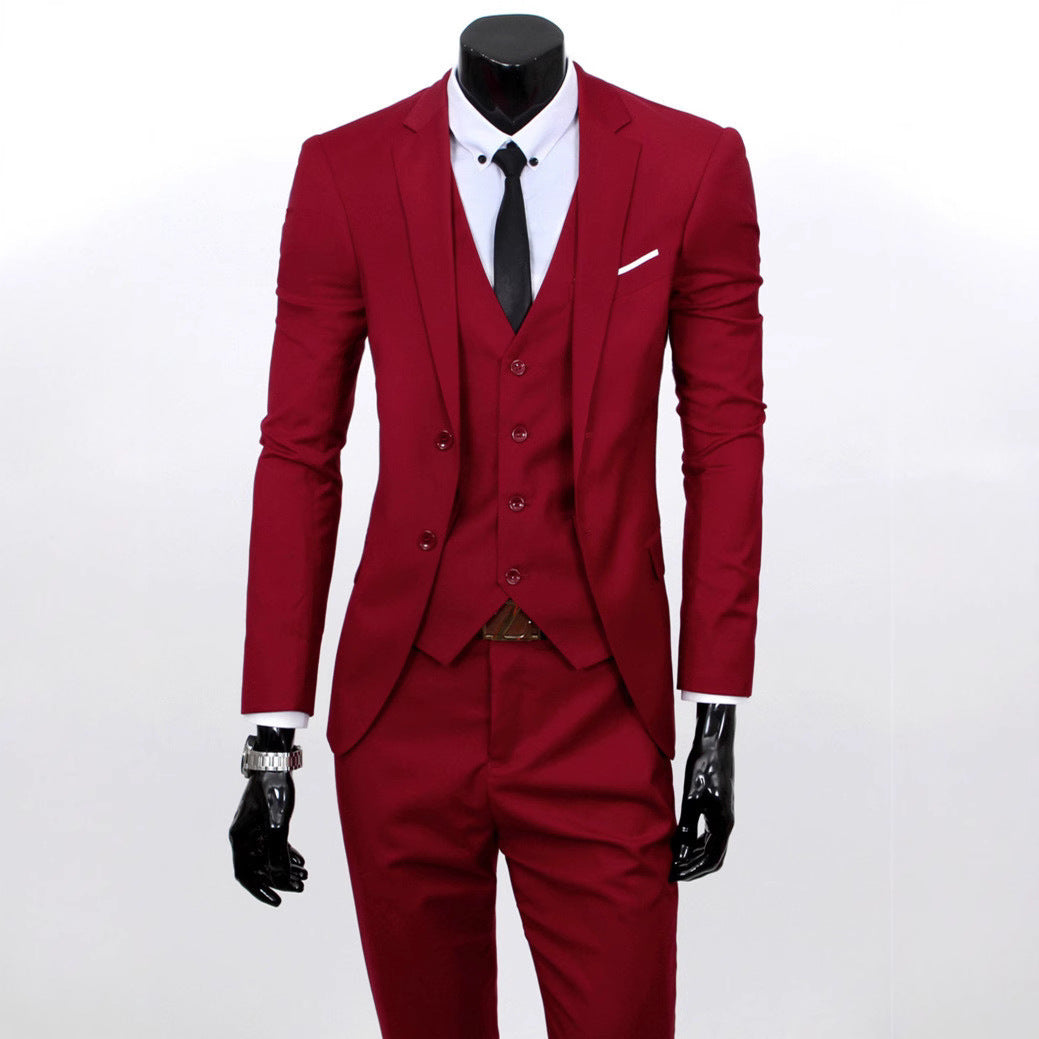 Modern Slim-Fit Three-Piece Suit