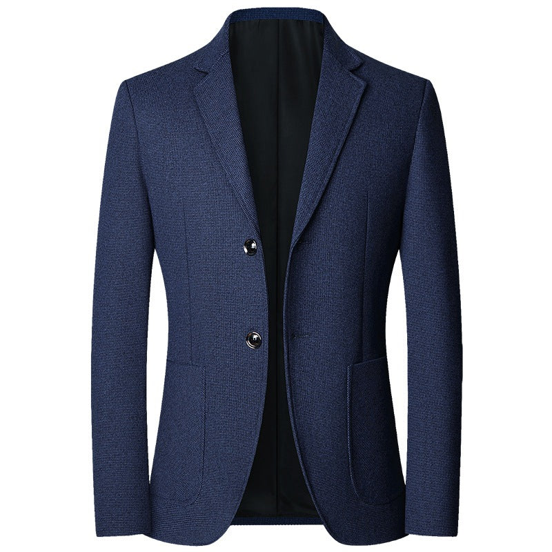 Modern Textured Suit Jacket