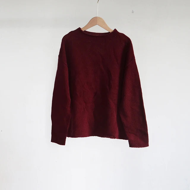 Wool cashmere long sleeved sweater