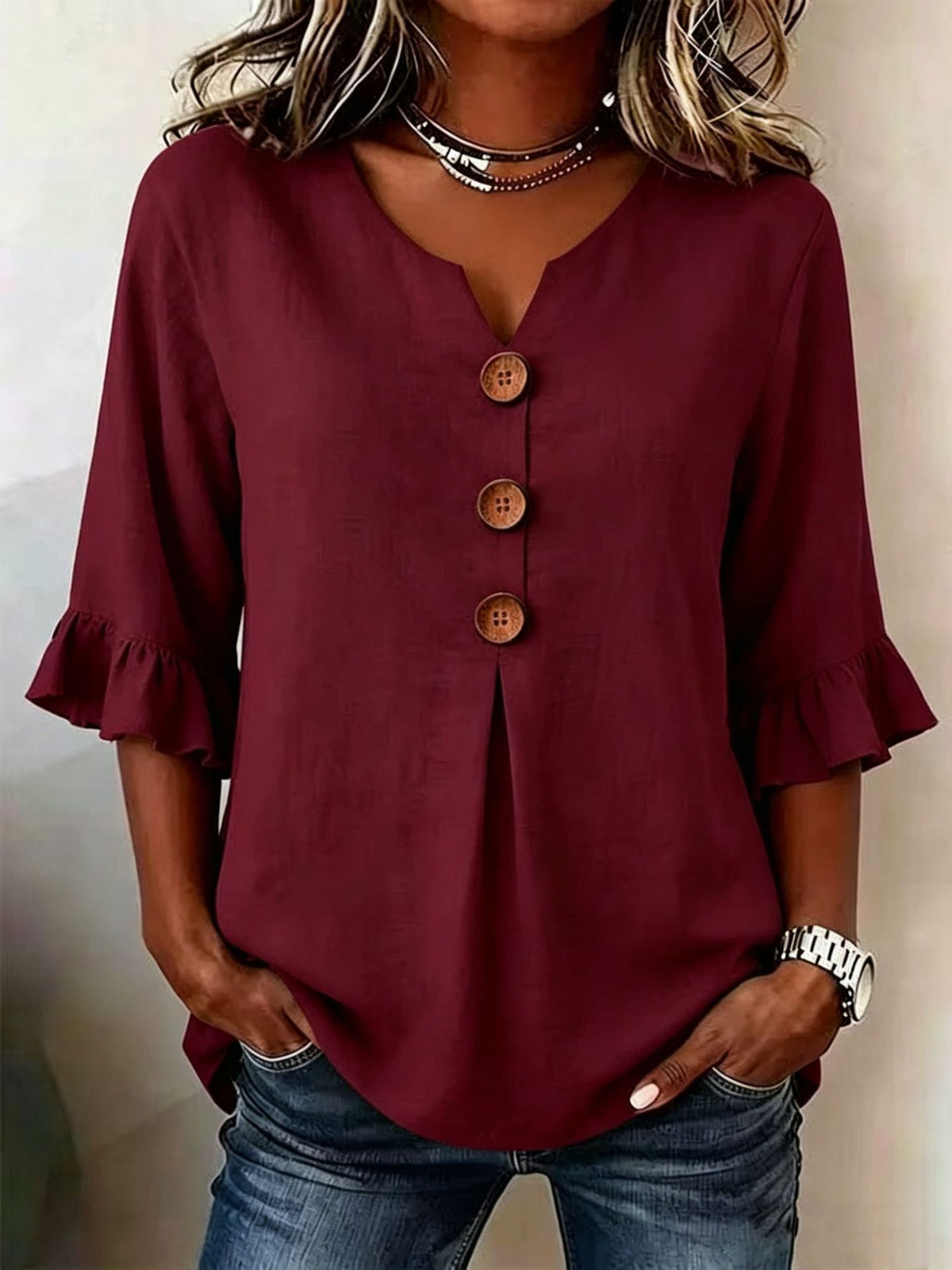 Blouse v-neck