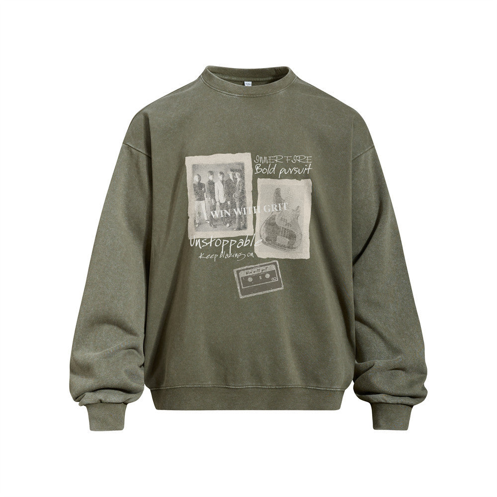Grit round neck hoodie
