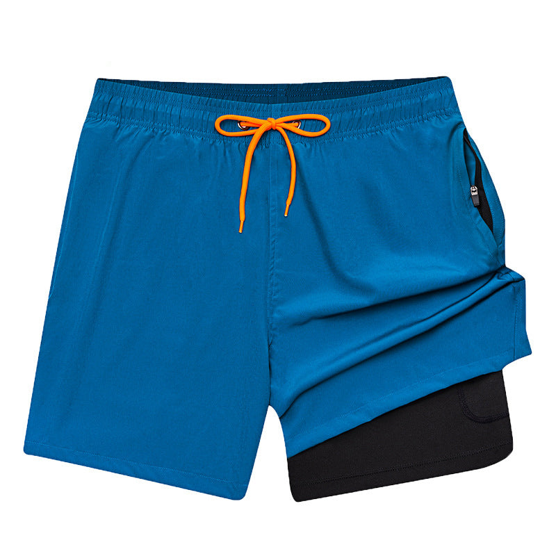 Zipper Pockets Swim Shorts