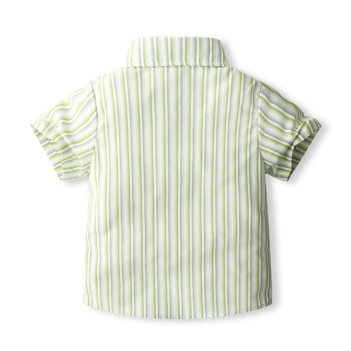 Casual Stripe Shirt and Overalls Set