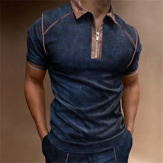 Polo Zipper T-Shirt Top