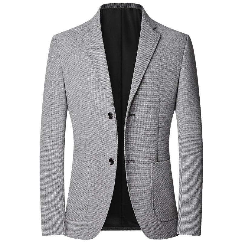 Modern Textured Suit Jacket