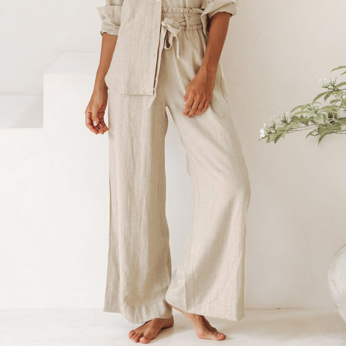 Cross-border Elastic Straight Leg Pants