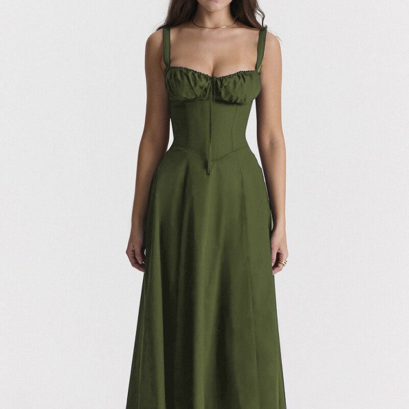 Sweetheart Neckline Midi Dress