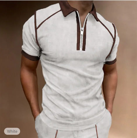 Polo Zipper T-Shirt Top