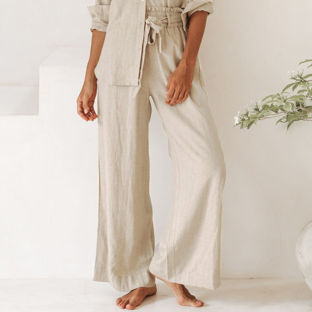 Cross-border Elastic Straight Leg Pants