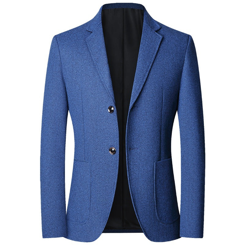 Modern Textured Suit Jacket