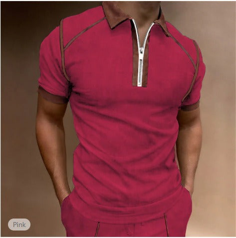 Polo Zipper T-Shirt Top