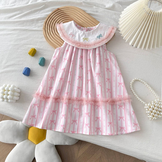 Striped Bow Style Dress