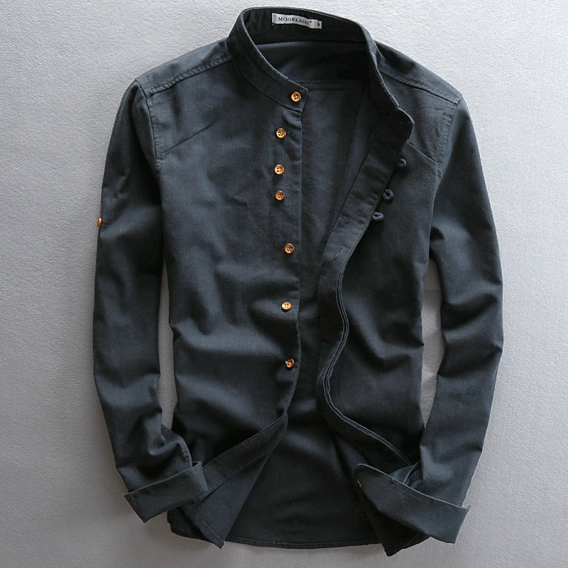 Casual Linen Blend Shirt