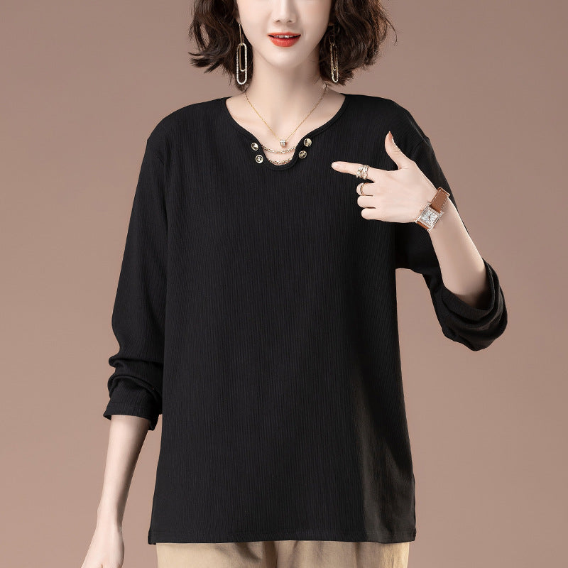 Long sleeved loose T-shirt