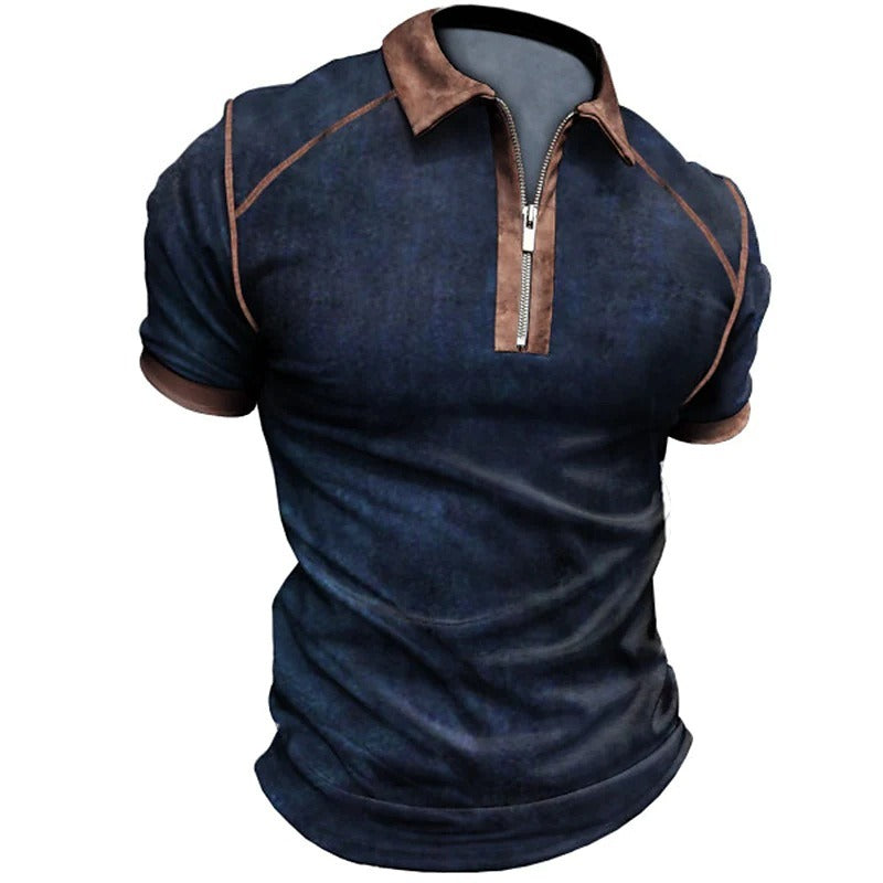 Polo Zipper T-Shirt Top