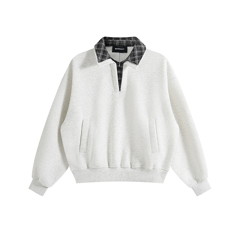 Casual Open Neck Pullover
