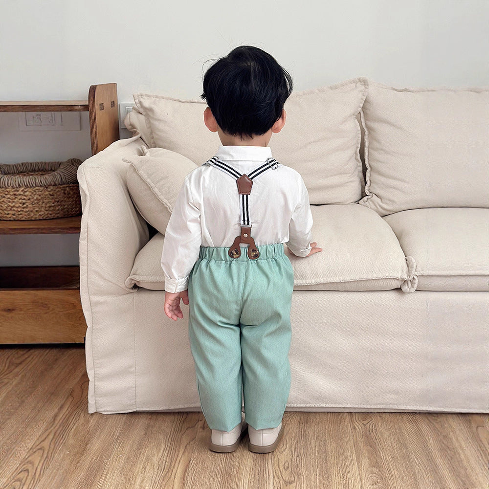 Spring and Autumn Overalls Set