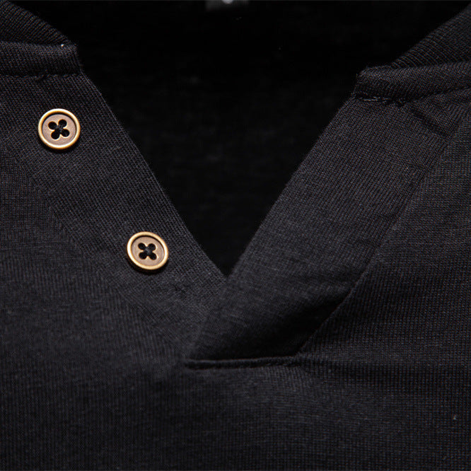 Long-Sleeve Henley Shirt.
