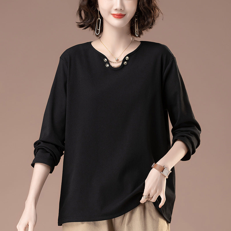 Long sleeved loose T-shirt