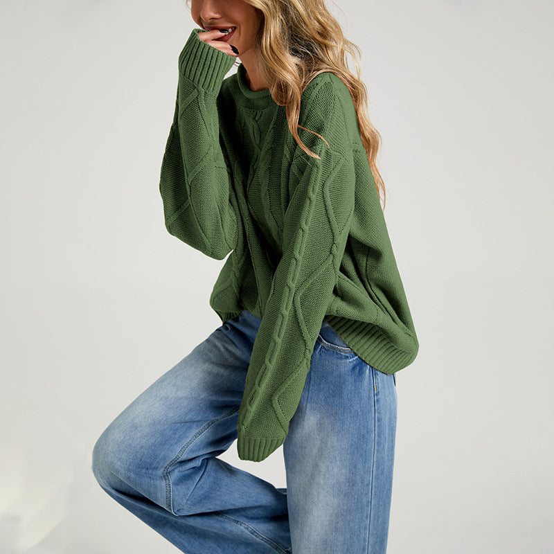Loose round neck sweater