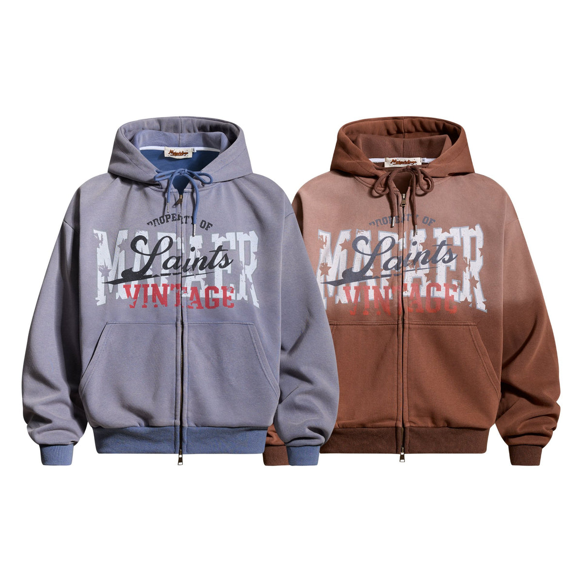 Old letter printed hoodie