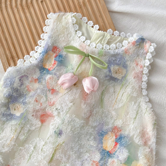 Sleeveless Floral Tank Dress