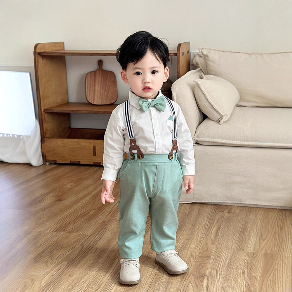 Spring and Autumn Overalls Set