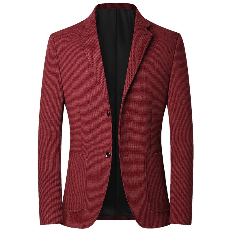 Modern Textured Suit Jacket