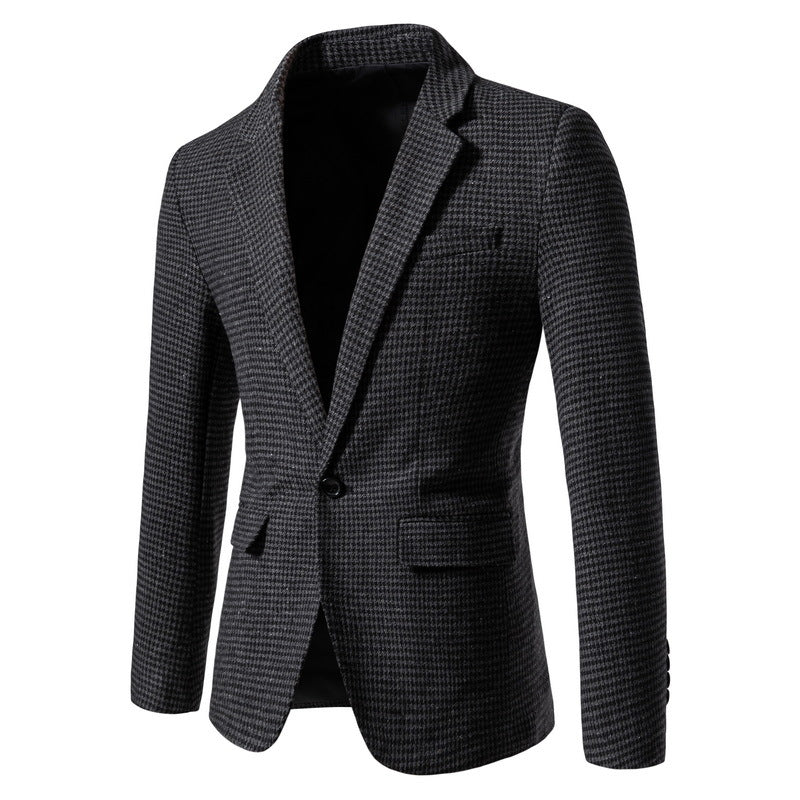 Slim Fit Checkered Suit Jacket