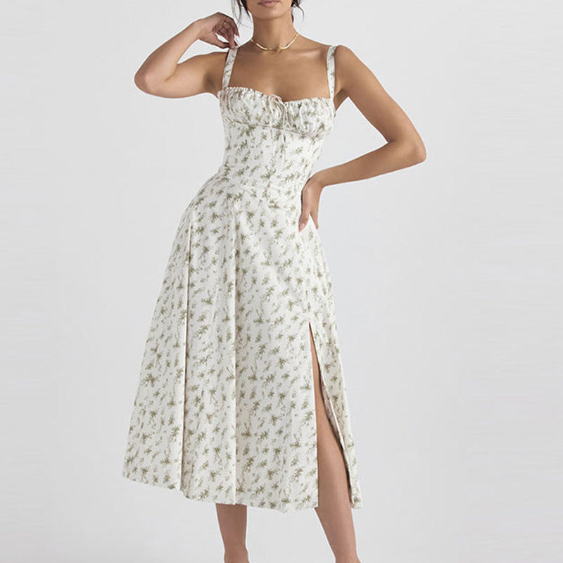 Sweetheart Neckline Midi Dress