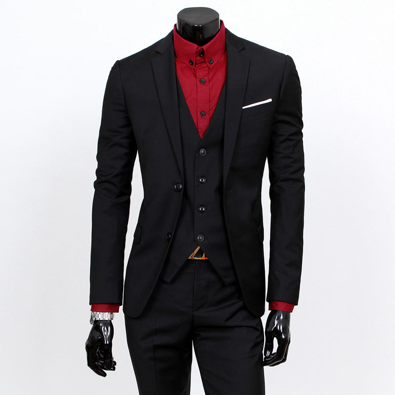 Modern Slim-Fit Three-Piece Suit