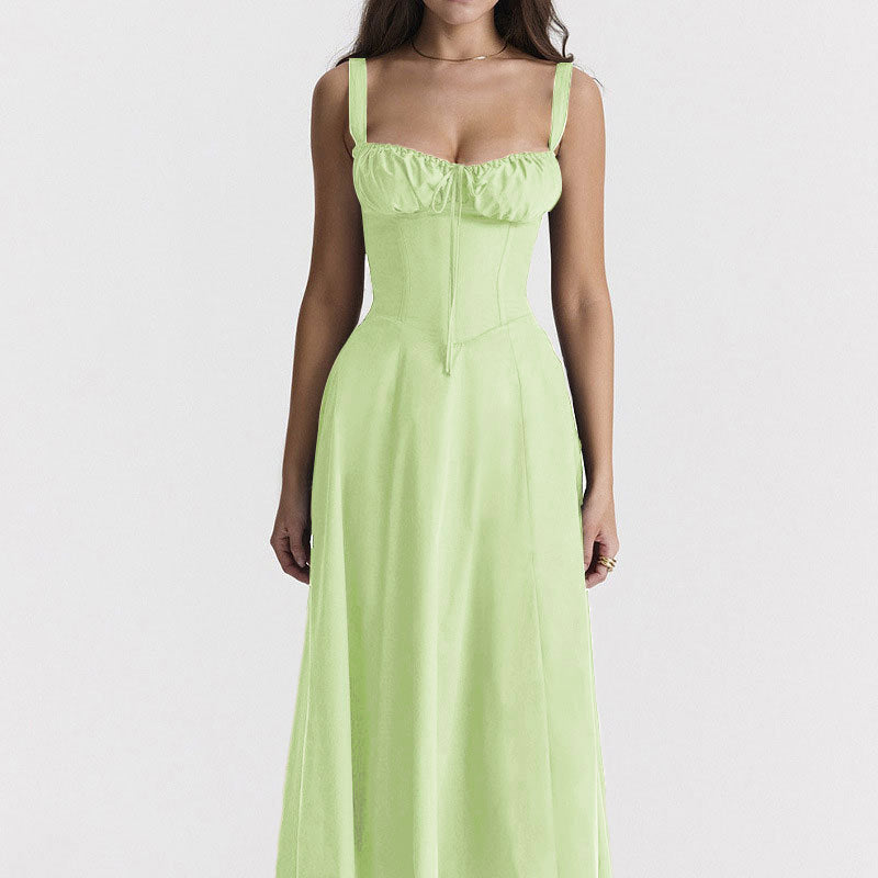 Sweetheart Neckline Midi Dress