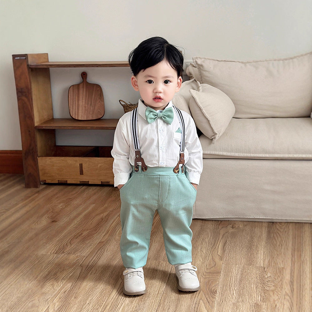 Spring and Autumn Overalls Set
