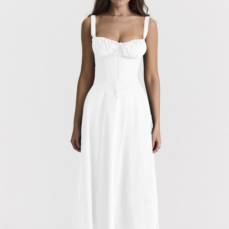 Sweetheart Neckline Midi Dress