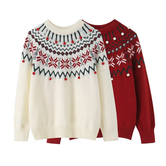 Festive pullover sweater