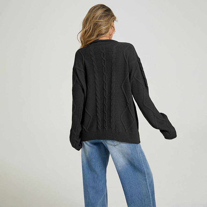Loose round neck sweater