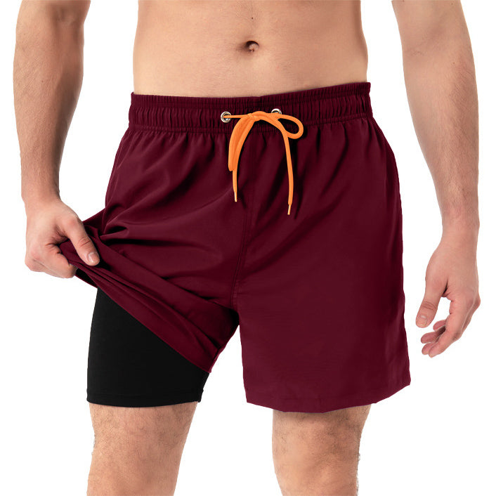 Zipper Pockets Swim Shorts