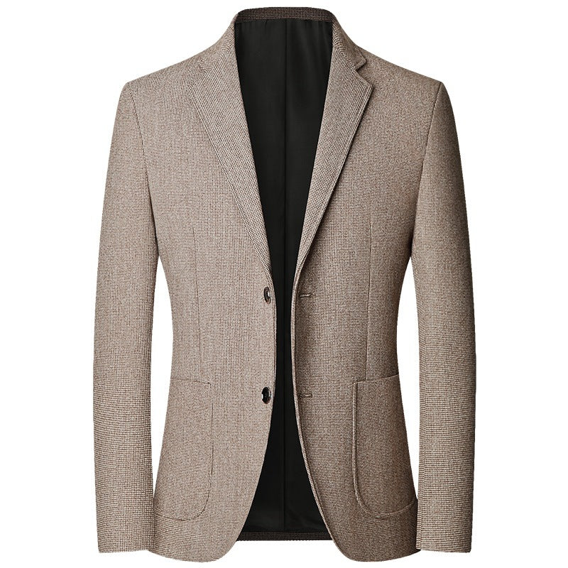 Modern Textured Suit Jacket