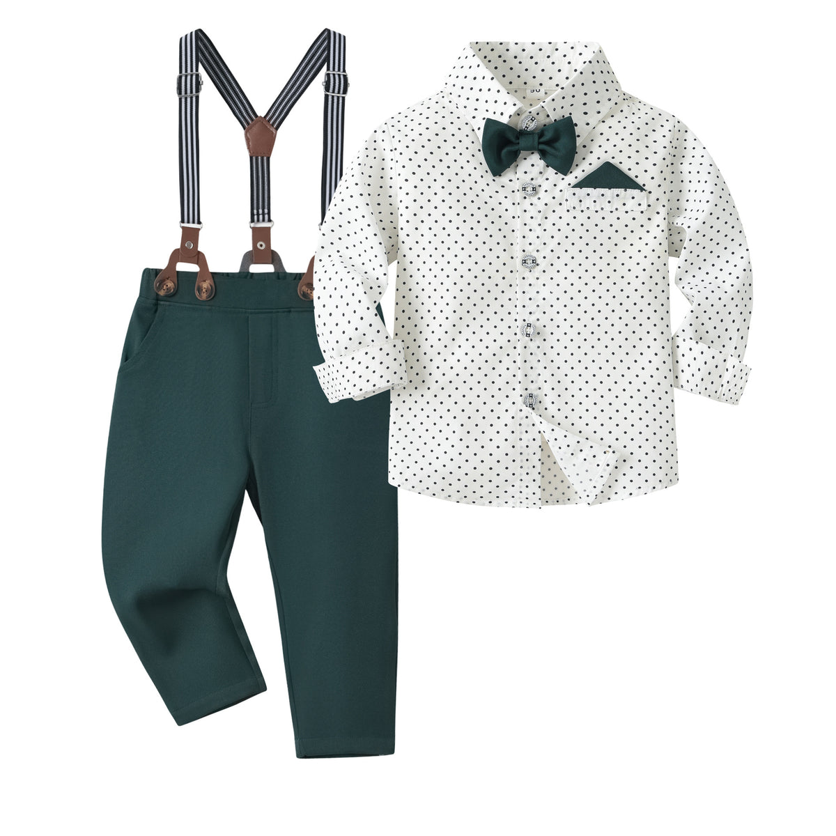 Long Sleeve Shirt Long Pants Gentleman Three-Piece Suit