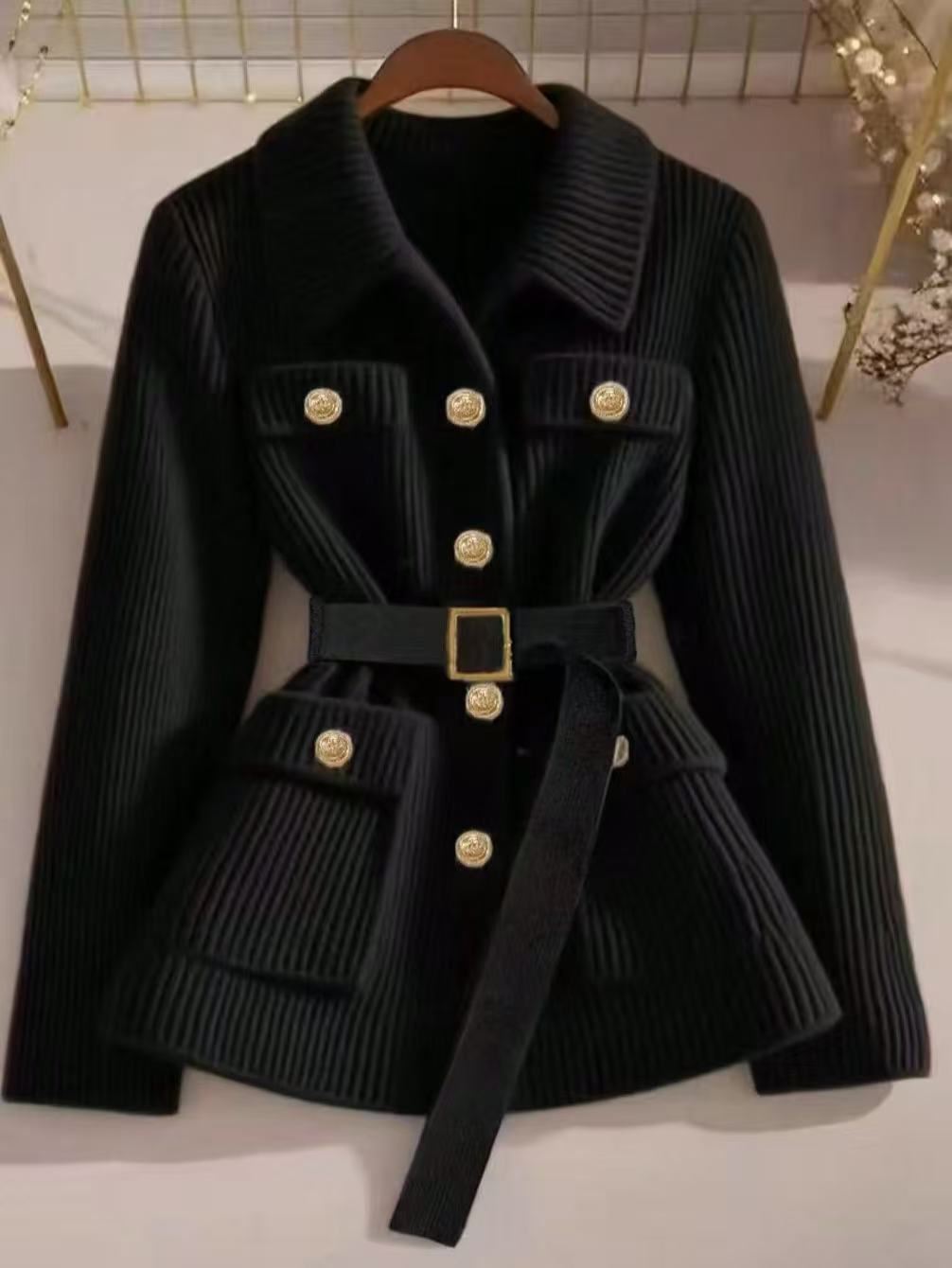 Knit Cardigan with Belt