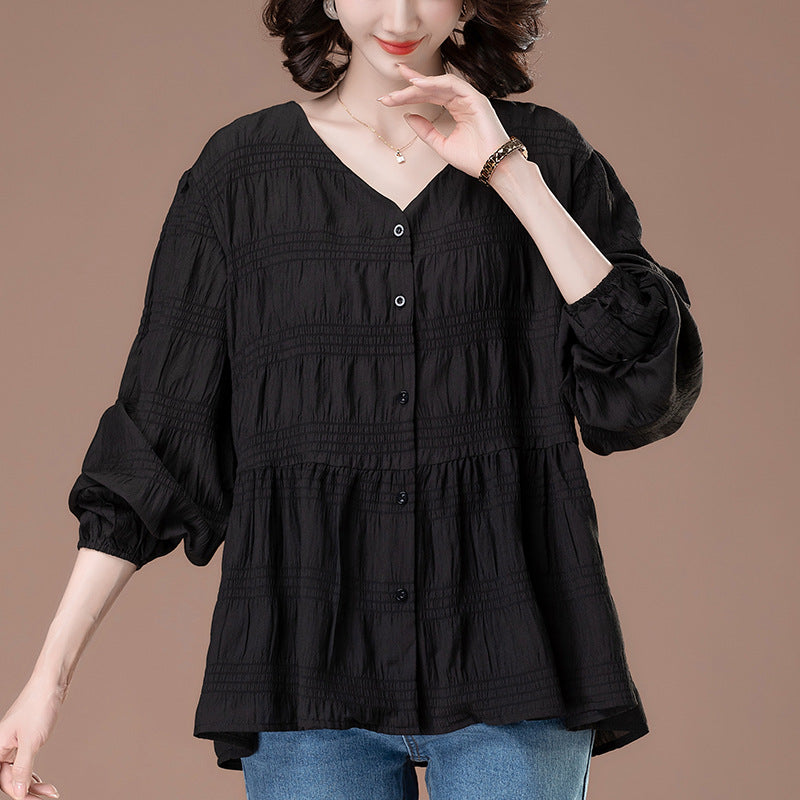 V-neck short sleeved t-shirt