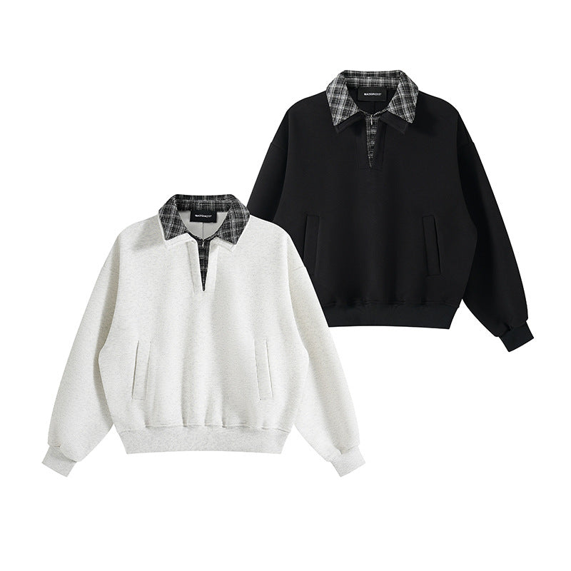 Casual Open Neck Pullover