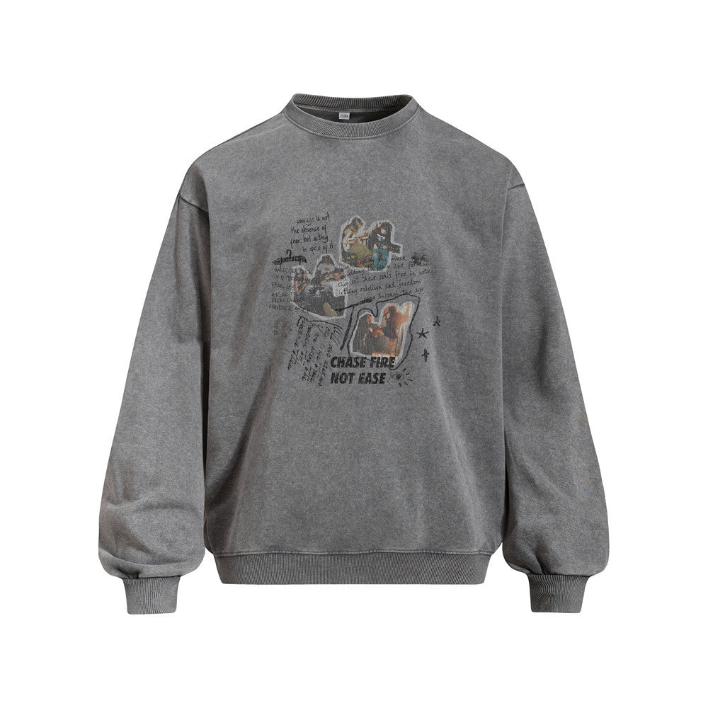 Grit round neck hoodie