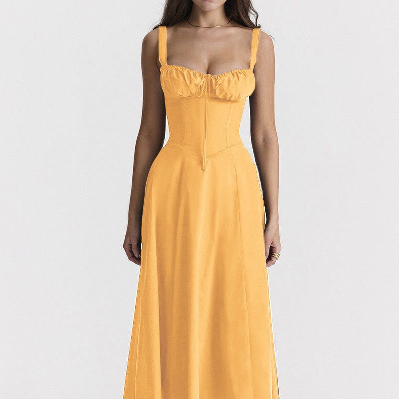 Sweetheart Neckline Midi Dress