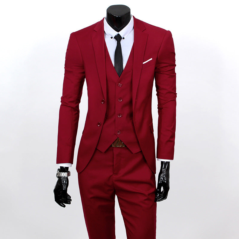 Modern Slim-Fit Three-Piece Suit
