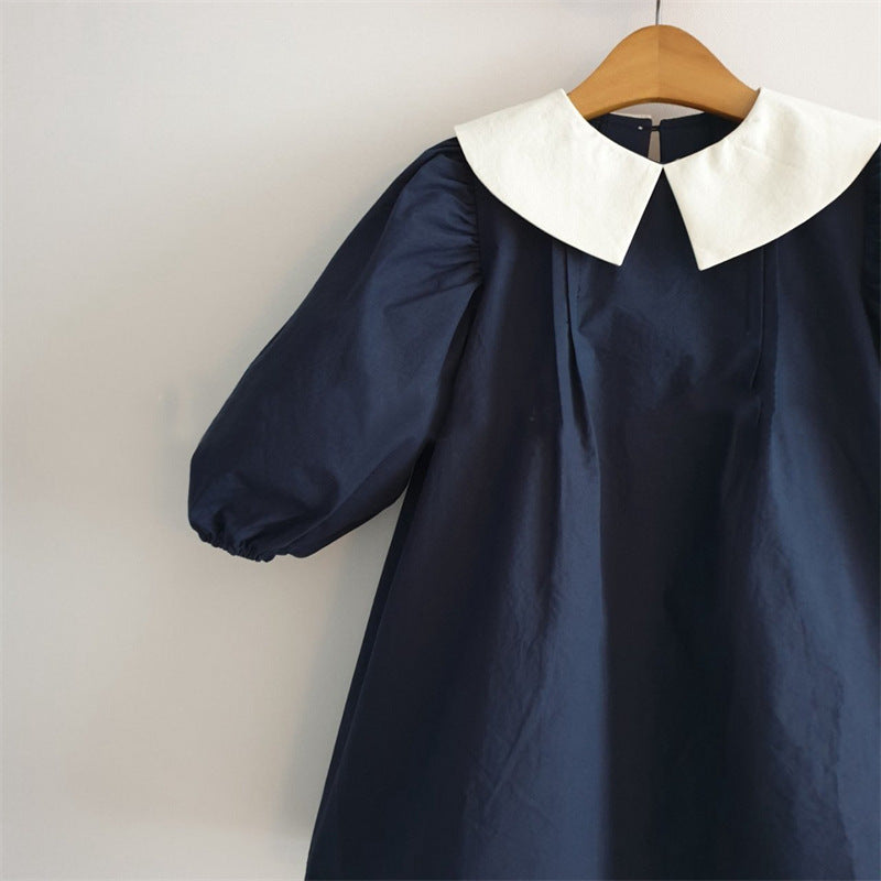 Casual collar bubble sleeve dress